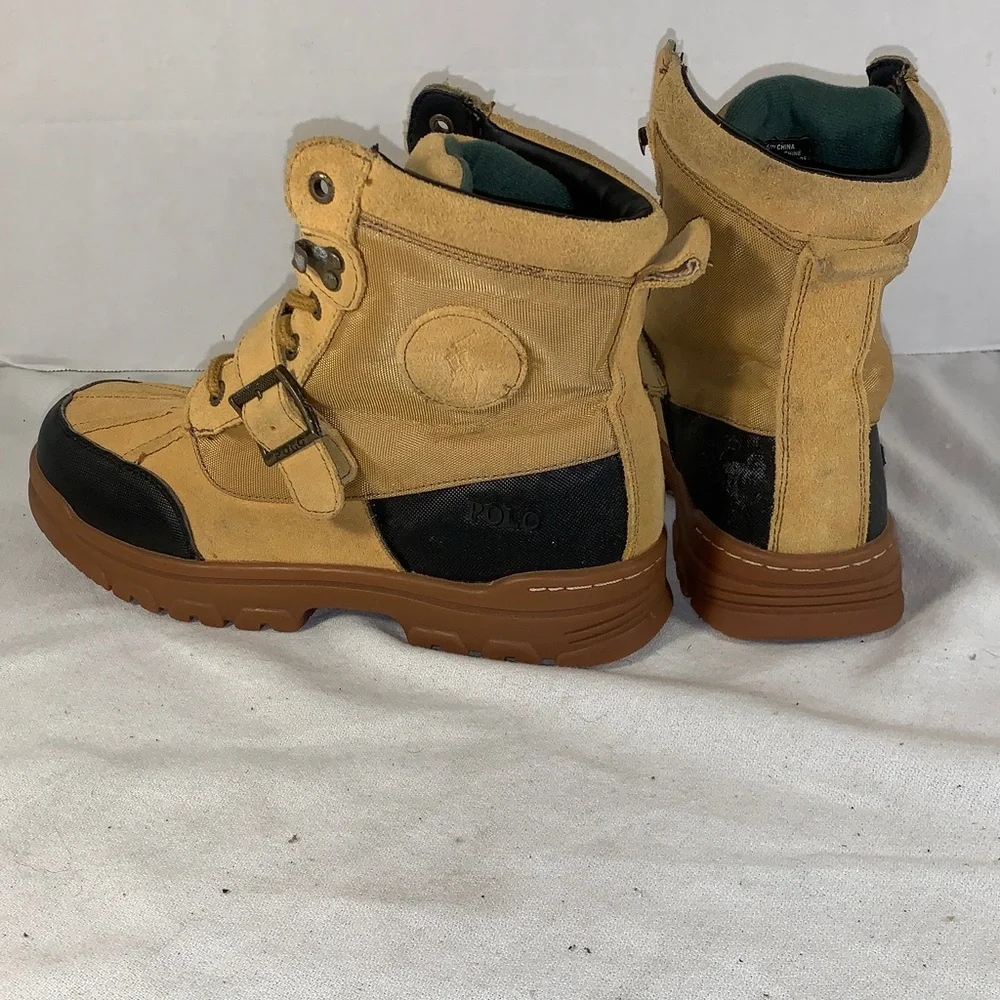 Polo by Ralph Lauren Tan and Black Kids Outdoor Boots